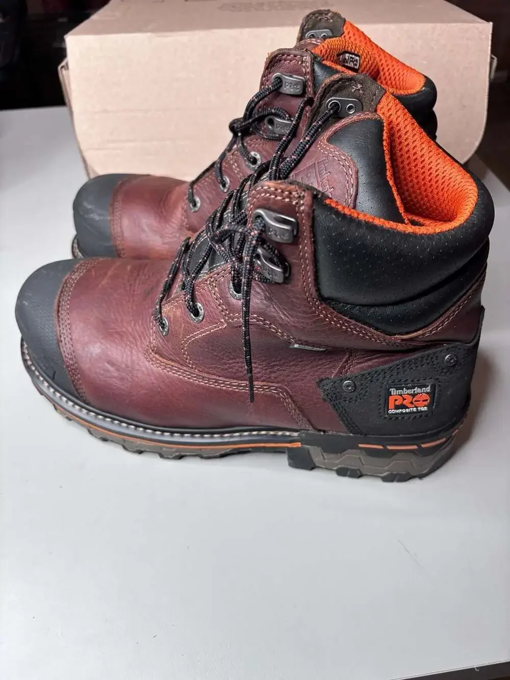 Timberland PRO Men's Boondock 6-Inch Waterproof Composite Toe Work Boots size 9.